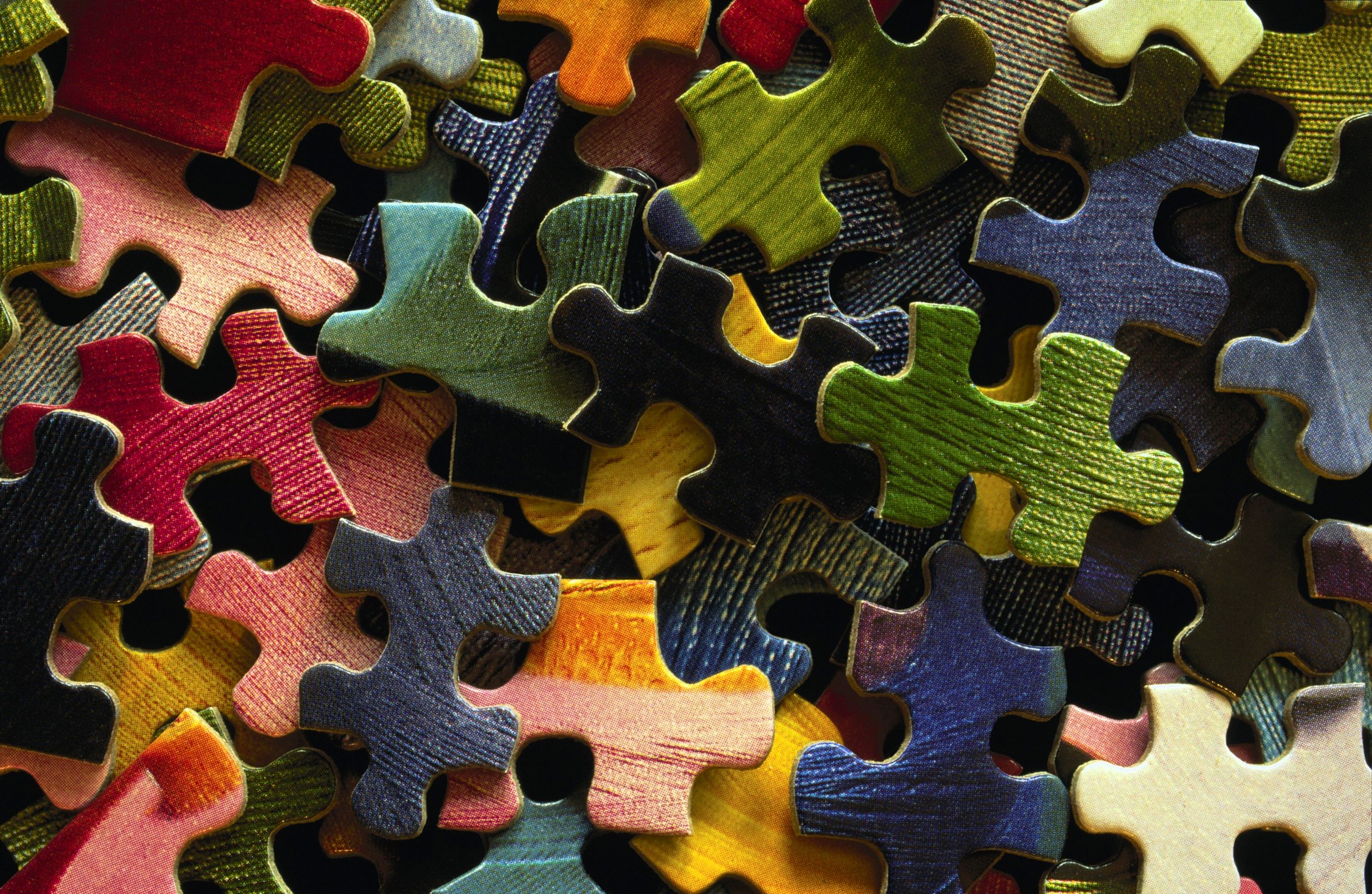 Photo of colourful jigsaw pieces